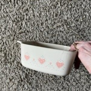 CORNING WARE FOREVER YOURS PINK HEART CASSEROLE DISH A-11/2-B